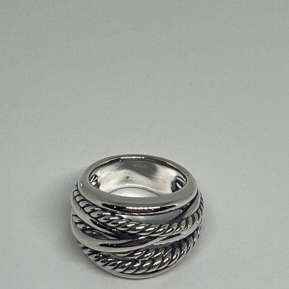 David Yurman Sterling Silver Crossover Ring - Picture 10 of 11